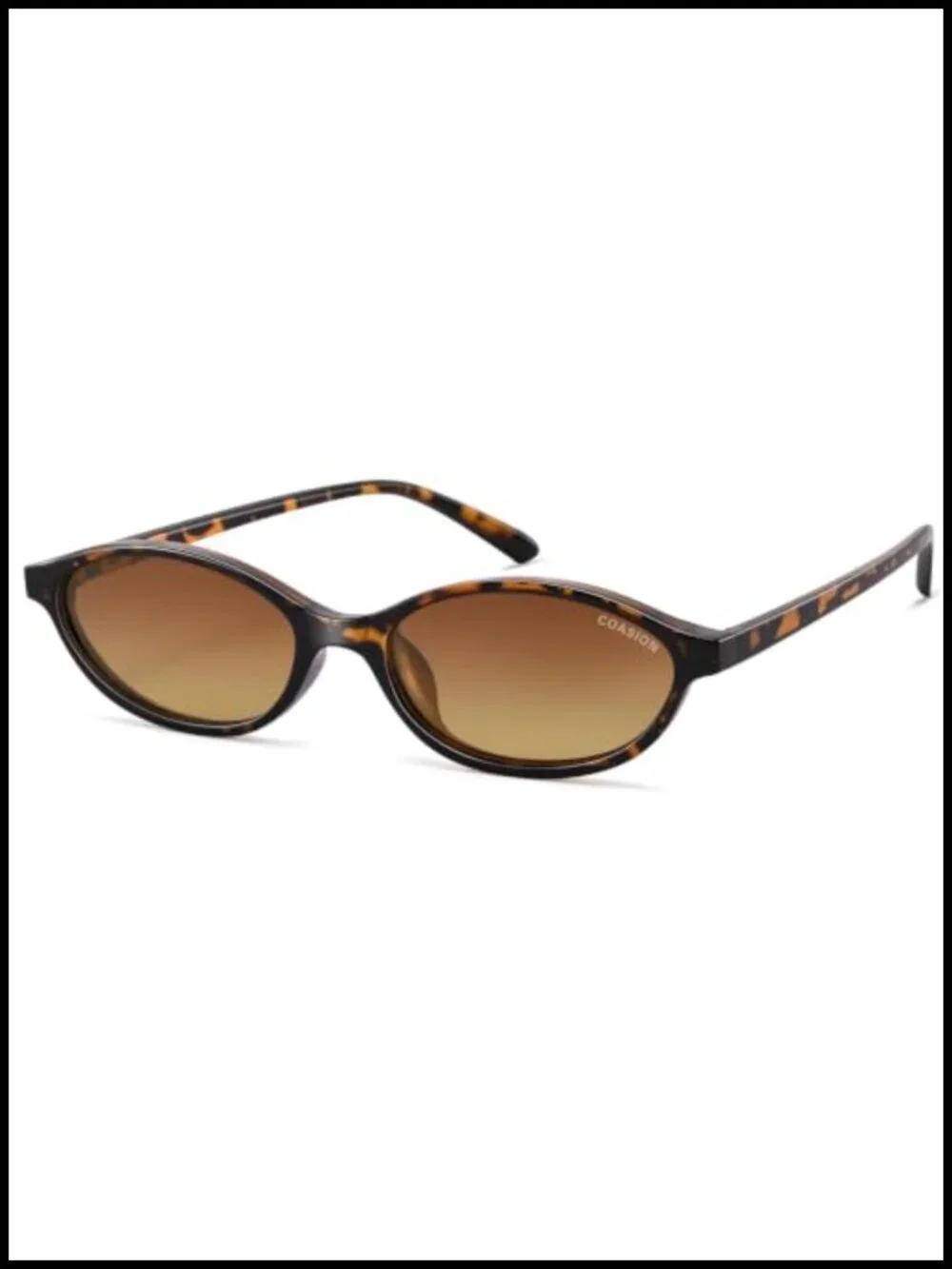 Polarized Oval Cat Eye Sunglasses, UV400 Protection, Small Frame